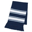 Two-Tone Knit Scarf With Fringe | https://www.bestnamebadges.com