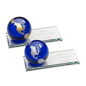 Fairfield Globe Award - Blue | https://www.bestnamebadges.com