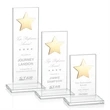 Dallas Star Award - Clear/Gold | https://www.bestnamebadges.com