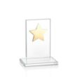 Dallas Star Award - Clear/Gold | https://www.bestnamebadges.com