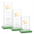 Dallas Star Award - Green/Gold | https://www.bestnamebadges.com