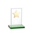 Dallas Star Award - Green/Gold | https://www.bestnamebadges.com