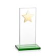 Dallas Star Award - Green/Gold | https://www.bestnamebadges.com