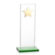 Dallas Star Award - Green/Gold | https://www.bestnamebadges.com