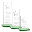 Dallas Star Award - Green/Silver | https://www.bestnamebadges.com
