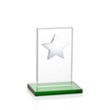 Dallas Star Award - Green/Silver | https://www.bestnamebadges.com