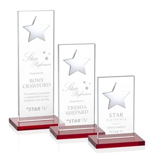Dallas Star Award - Red/Silver | https://www.bestnamebadges.com
