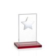 Dallas Star Award - Red/Silver | https://www.bestnamebadges.com