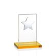 Dallas Star Award - Amber/Silver | https://www.bestnamebadges.com