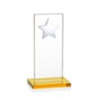 Dallas Star Award - Amber/Silver | https://www.bestnamebadges.com