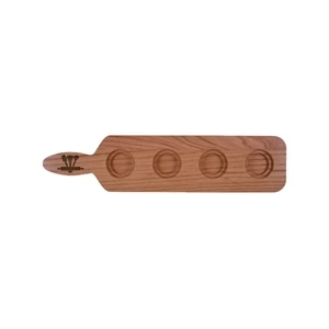 Oak Paddle 4-Slot Sampler Board
