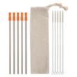 5-Pack Stainless Straw Kit with Cotton Pouch | https://www.bestnamebadges.com