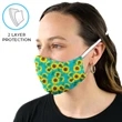 Full Color 2 Layer w/ Head Strap Safety Face Masks | https://www.bestnamebadges.com