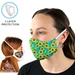 Full Color 2 Layer w/ Head Strap Safety Face Masks | https://www.bestnamebadges.com