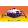 4-Layer Adjustable Full Color Cotton Safety Face Mask | https://www.bestnamebadges.com