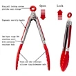 7 Inch Multi-Colors Silicone Kitchen Tongs | https://www.bestnamebadges.com