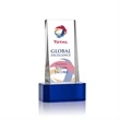 Milnerton VividPrint™ Award on Base - Blue | https://www.bestnamebadges.com