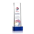 Milnerton VividPrint™ Award on Base - Blue | https://www.bestnamebadges.com