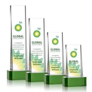 Milnerton VividPrint™ Award on Base - Green | https://www.bestnamebadges.com