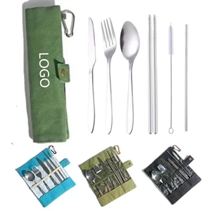 Eco-Friendly Portable Utensils with Carabiner
