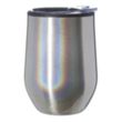 12 oz Travel Tumbler Iridescent Compact w/ Clear Lid EVA Pad | https://www.bestnamebadges.com