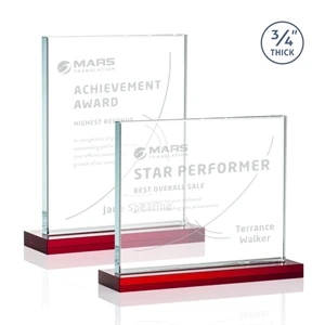 Manhattan Award - Red | https://www.bestnamebadges.com