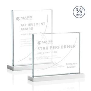 Manhattan Award - White | https://www.bestnamebadges.com