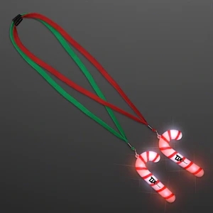 Light Up Candy Cane Necklace