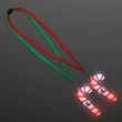 Light Up Candy Cane Necklace | https://www.bestnamebadges.com