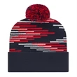Bar Knit Cap With Cuff | https://www.bestnamebadges.com