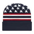 Flag Knit Cap with Cuff | https://www.bestnamebadges.com
