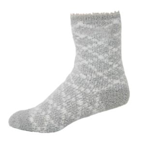 Fuzzy Crew Socks with Direct Embroidery