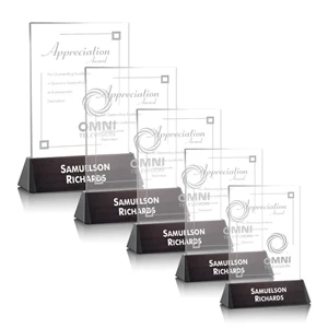 Sierra Rectangle Award - Black | https://www.bestnamebadges.com