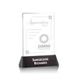 Sierra Rectangle Award - Black | https://www.bestnamebadges.com