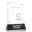 Sierra Rectangle Award - Black | https://www.bestnamebadges.com