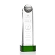 Dunbar Golf Award on Base - Green | https://www.bestnamebadges.com