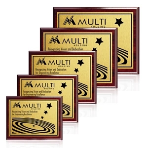 Carson - Rosewood/Satin Gold | https://www.bestnamebadges.com