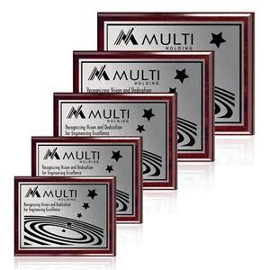 Carson - Rosewood/Satin Silver | https://www.bestnamebadges.com