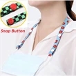 3/4" Full Color Face Mask Lanyard w/ Snap Button | https://www.bestnamebadges.com