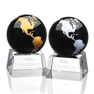 Blythwood Globe Award - Black | https://www.bestnamebadges.com