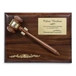 Gavel Plaque - Walnut | https://www.bestnamebadges.com
