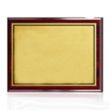 Carson - Rosewood/Satin Gold | https://www.bestnamebadges.com