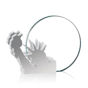 Clement Statue of Liberty Award - Aluminum | https://www.bestnamebadges.com