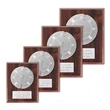 Etch/Frosted Plaq - Walnut Finish/Silver | https://www.bestnamebadges.com