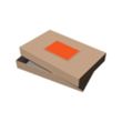 Kraft Pinstripe Apparel Debossed Box | https://www.bestnamebadges.com