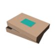 Kraft Pinstripe Apparel Debossed Box | https://www.bestnamebadges.com