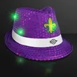 Shiny Colorful Fedora Hats with White Bands | https://www.bestnamebadges.com
