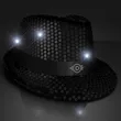 Shiny Single Colored Fedora Hats with Flashing Lights | https://www.bestnamebadges.com