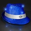 Shiny Single Colored Fedora Hats with Flashing Lights | https://www.bestnamebadges.com