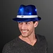 Shiny Single Colored Fedora Hats with Flashing Lights | https://www.bestnamebadges.com